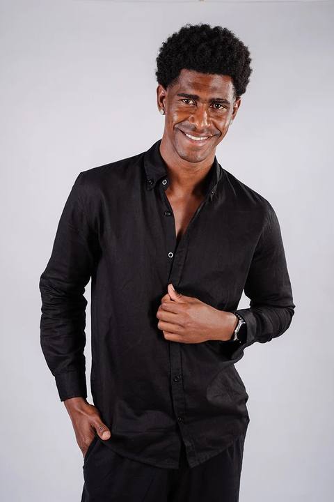 Linen shirt- Black
