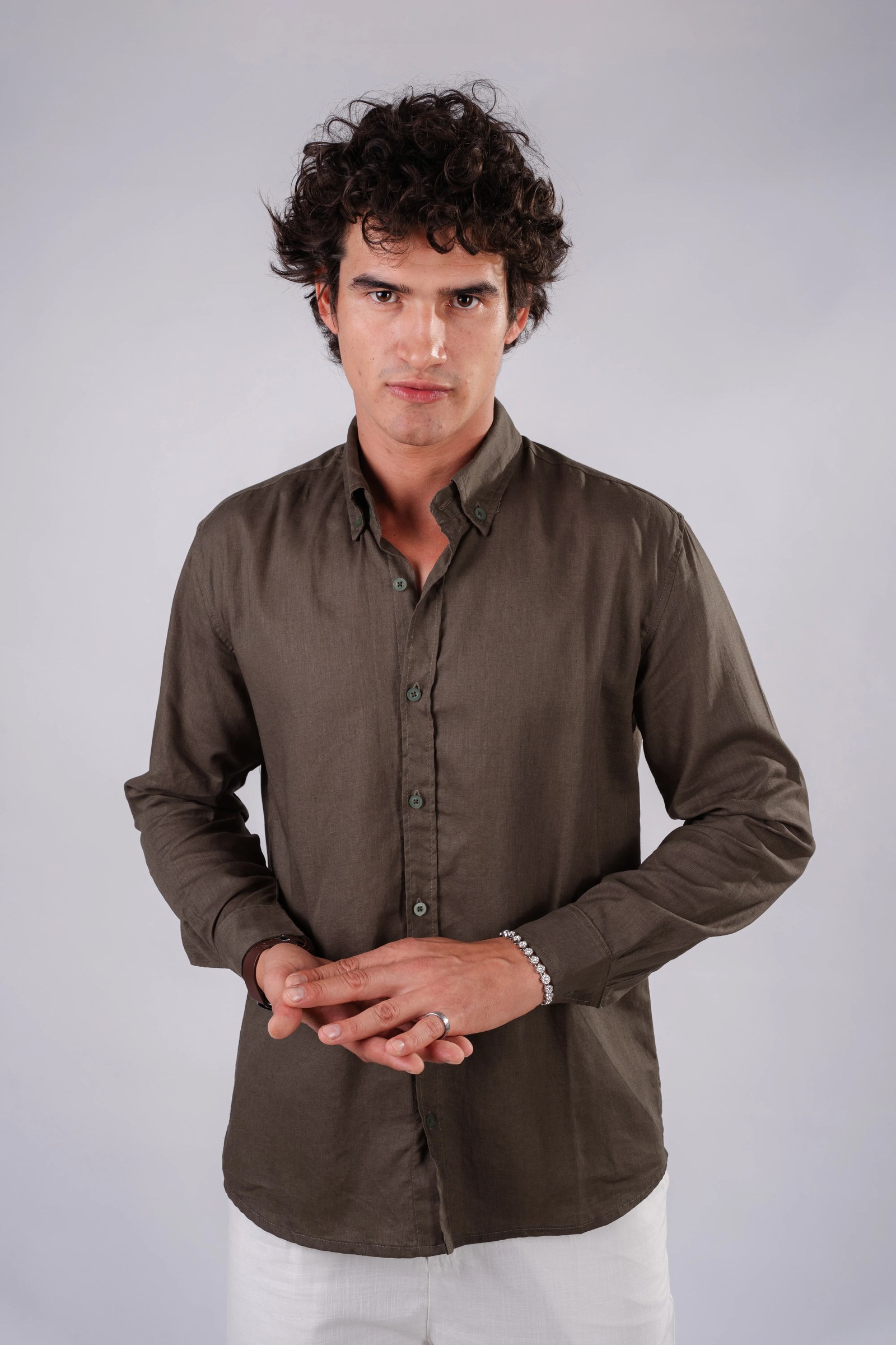 Linen shirt- Olive