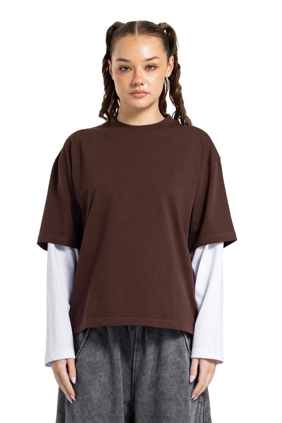 Initials Double Sleeve Boxy T-shirt