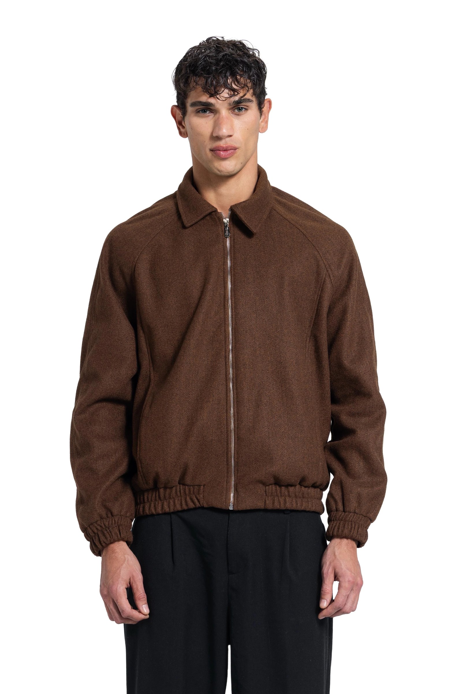 Boxy Wool Zip Jacket