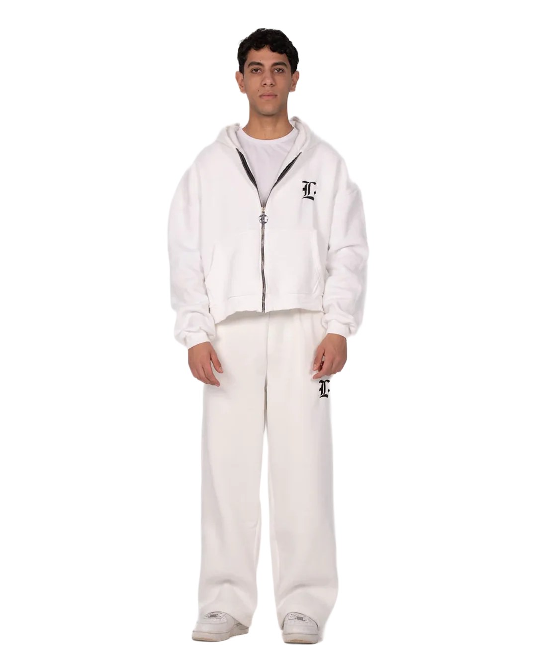 LOCCO WHITE BAGGY PANTS (WINTER)