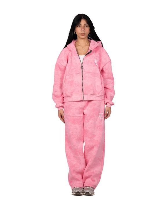 LOCCO BUBBLY PINK BAGGY PANTS (WINTER)
