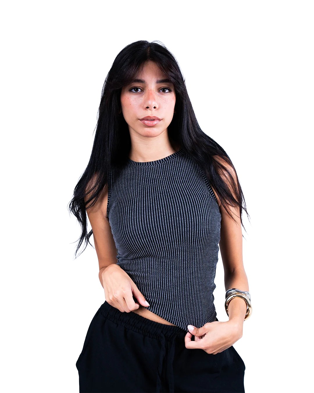 Dark Grey Ribbed Wave Tank