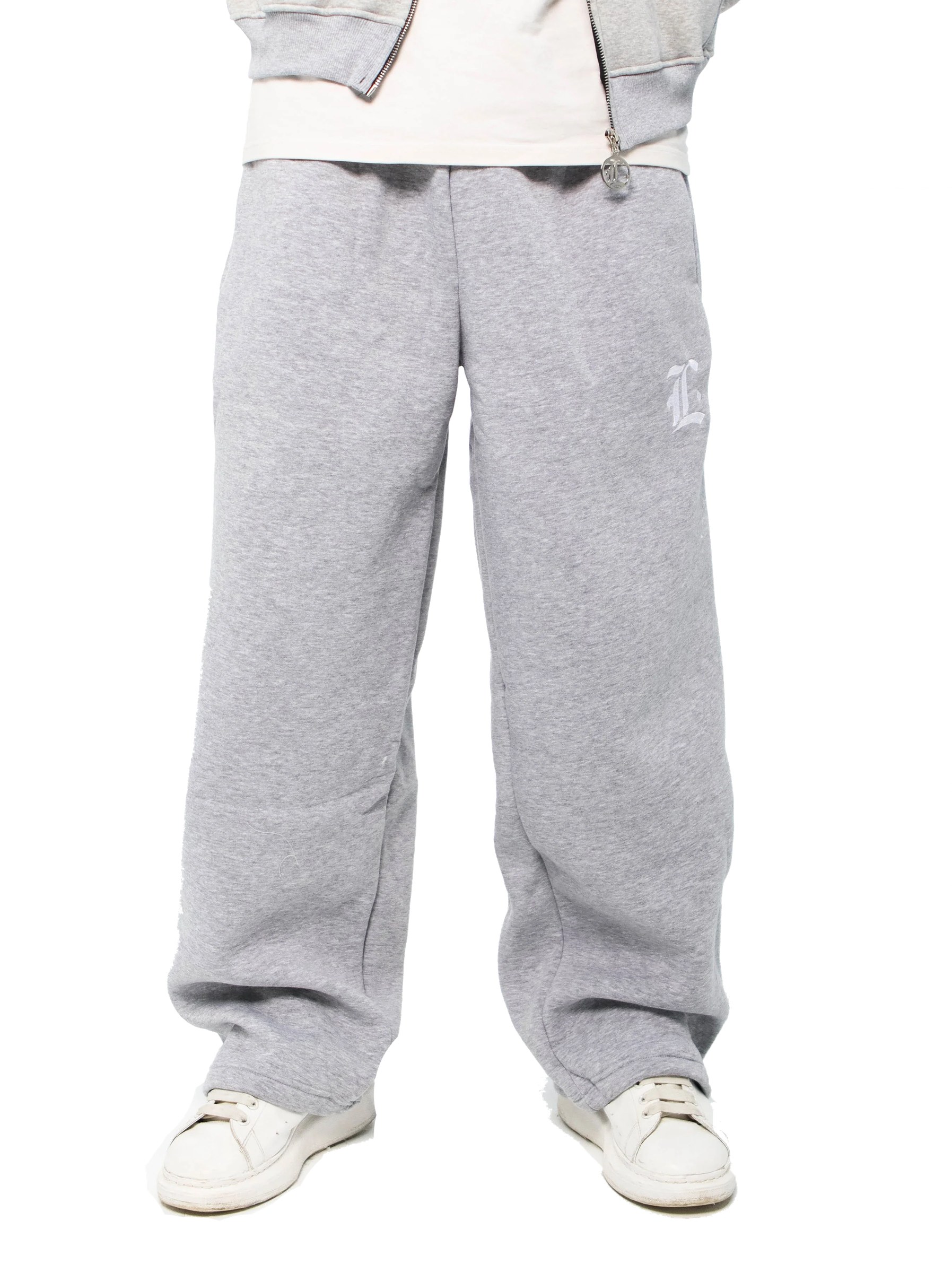 LOCCO LIGHT GREY BAGGY PANTS(Winter)