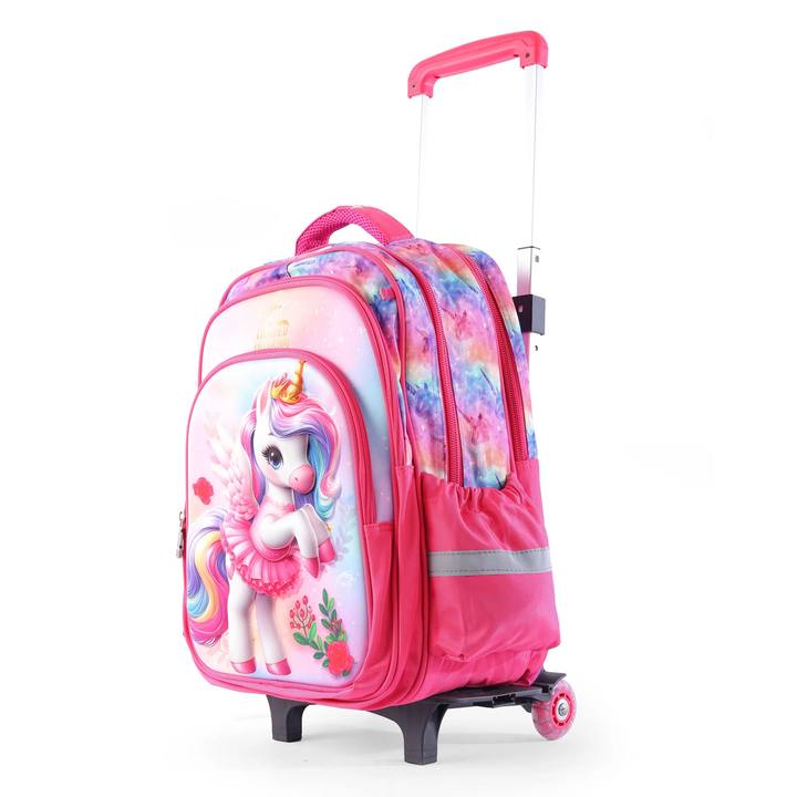 Winged Unicorn Kids Backpack Set – Pink