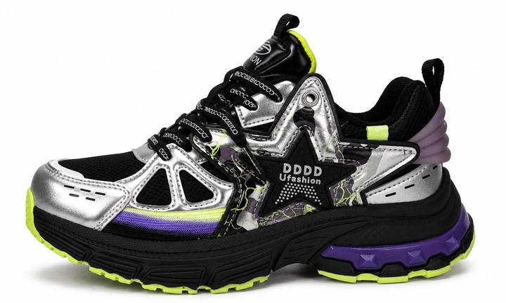 Unisex Fashion Boot – Black/Purple, Grey & Black/Silver