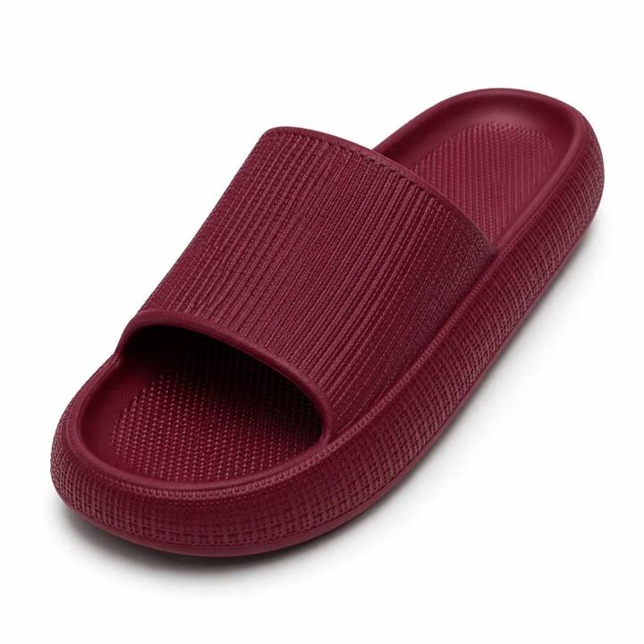 Women's Summer Slipper – Burgundy, Fuchsia, Black & Beige