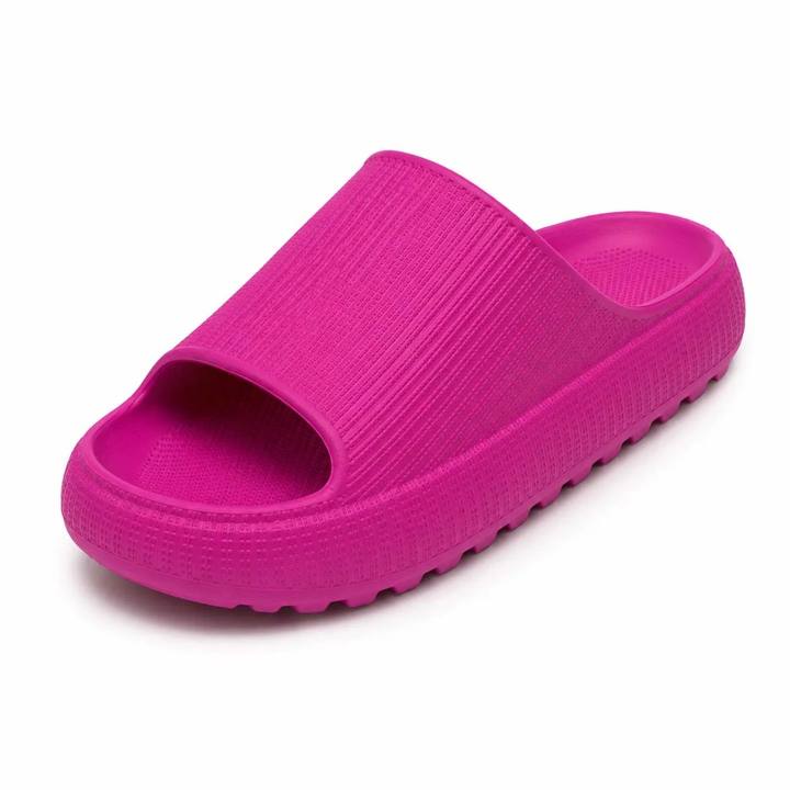 Women's Summer Slipper – Burgundy, Fuchsia, Black & Beige
