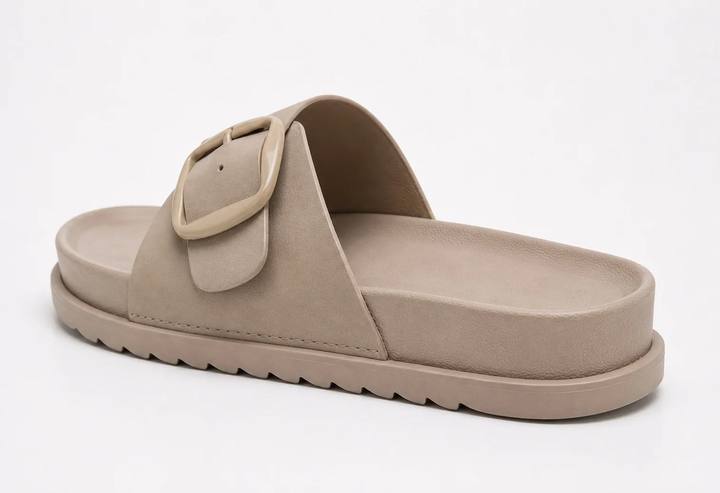 Buckle Strap Slide Sandals