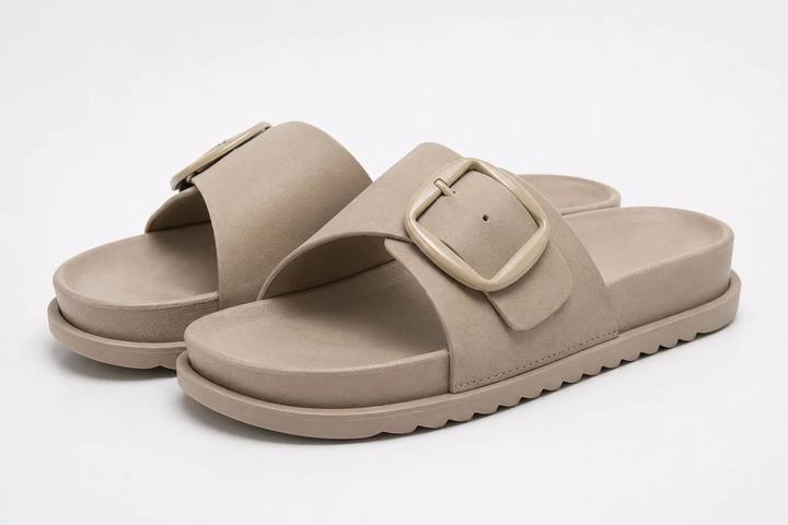 Buckle Strap Slide Sandals