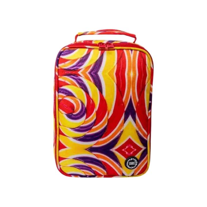 Purple & Red Candy Cane Lunch bag Big & Basic