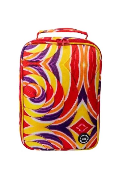 Purple & Red Candy Cane Lunch bag Big & Basic
