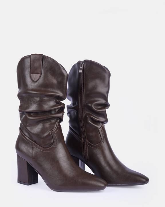 Women's Slouchy Western Mid-Calf Boots
