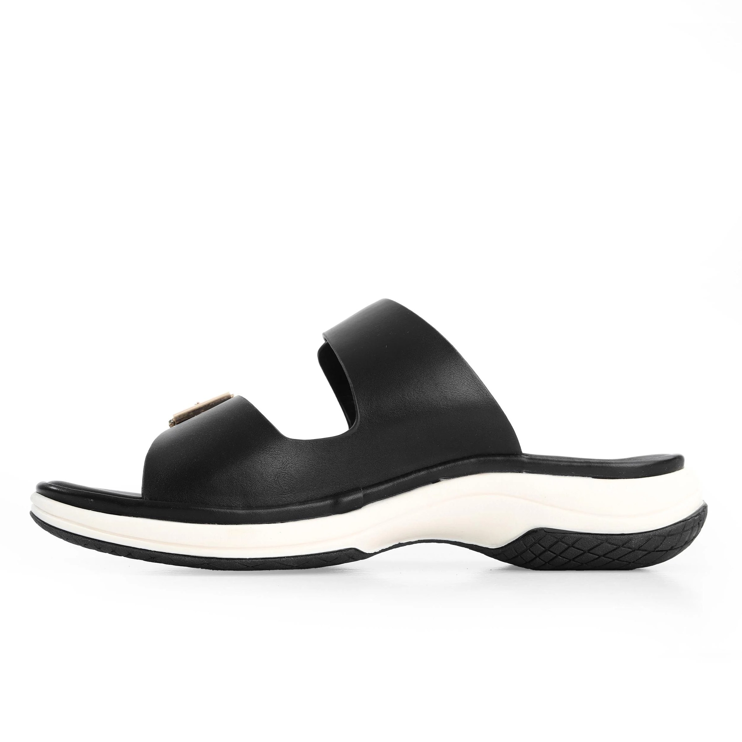 Women's Slide Slipper – Brown, Beige & Black