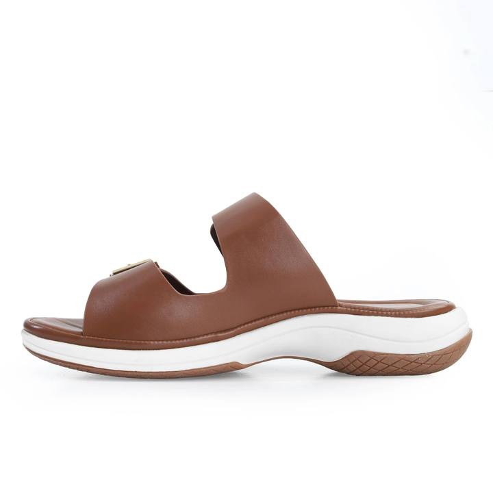 Women's Slide Slipper – Brown, Beige & Black