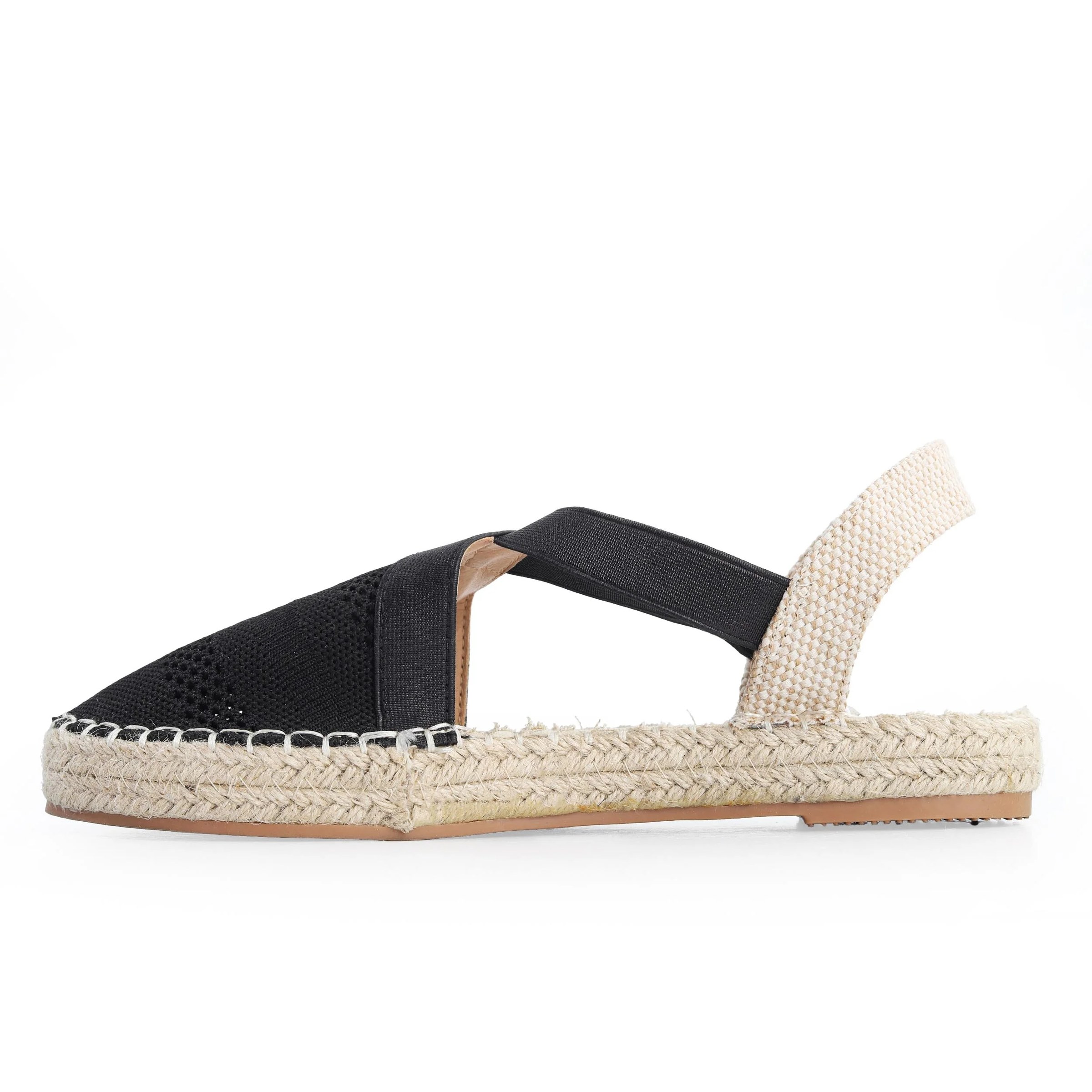 Women's Casual Sandal – White & Black