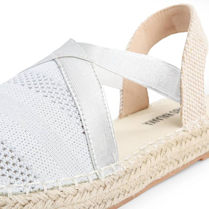 Women's Casual Sandal – White & Black