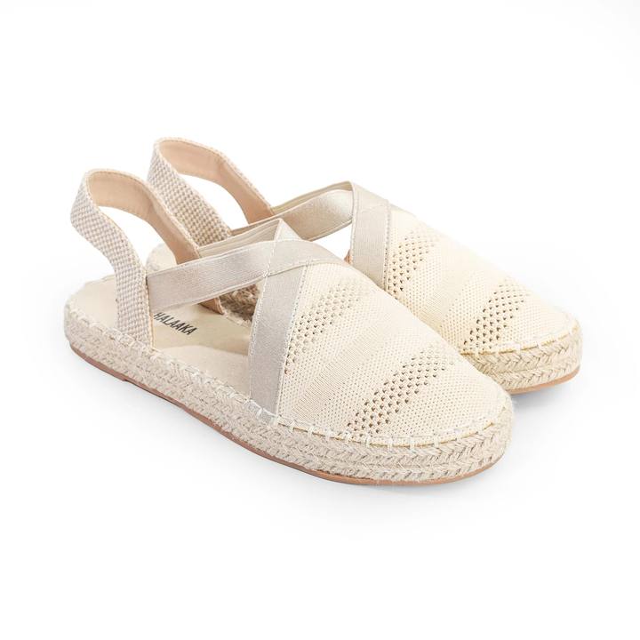 Women's Casual Sandal – White & Black