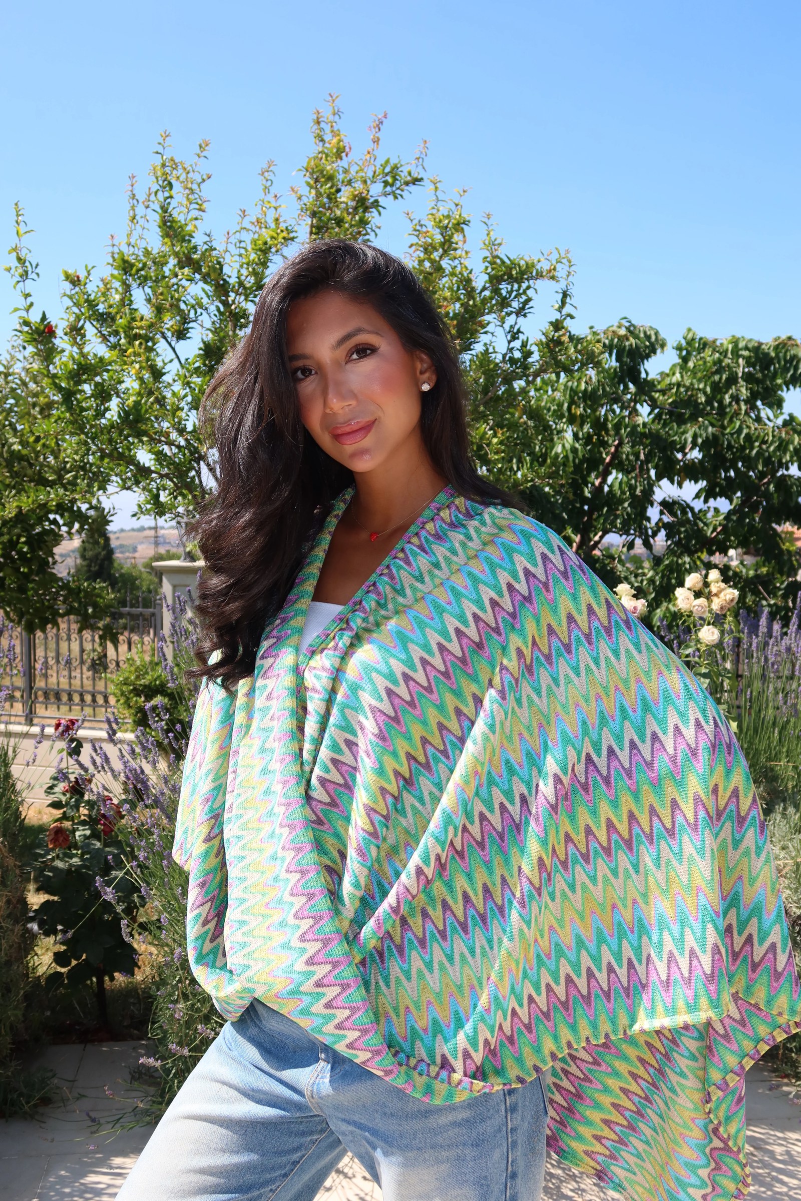 Rainbow crisscross top