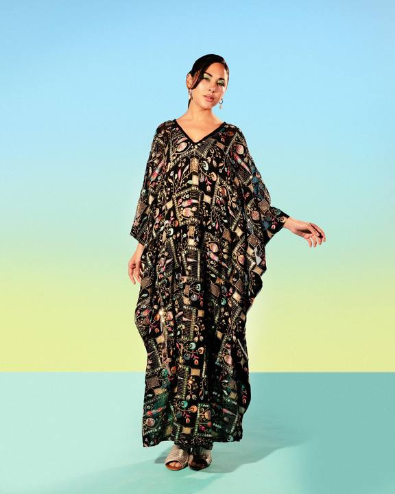 Long Mosaic Poncho