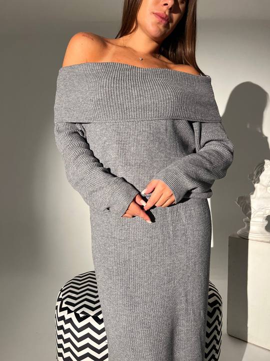 Diva Set Skirt in Gray