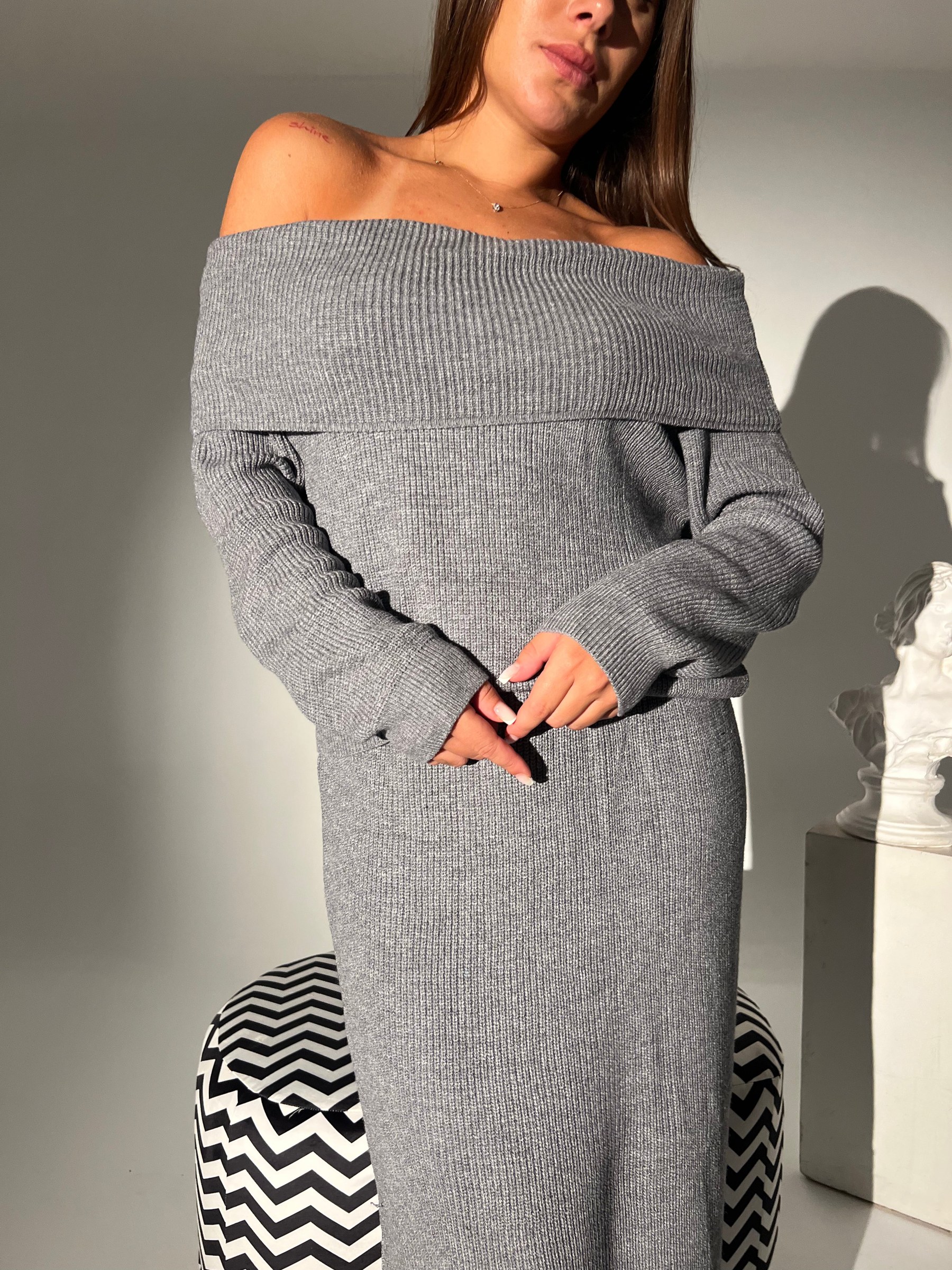 Diva Set Skirt in Gray