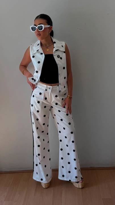 Pants lily gabardine polka dot