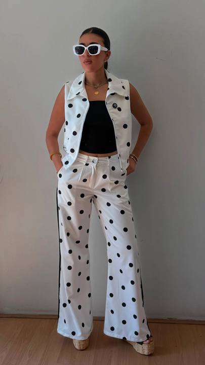 Pants lily gabardine polka dot