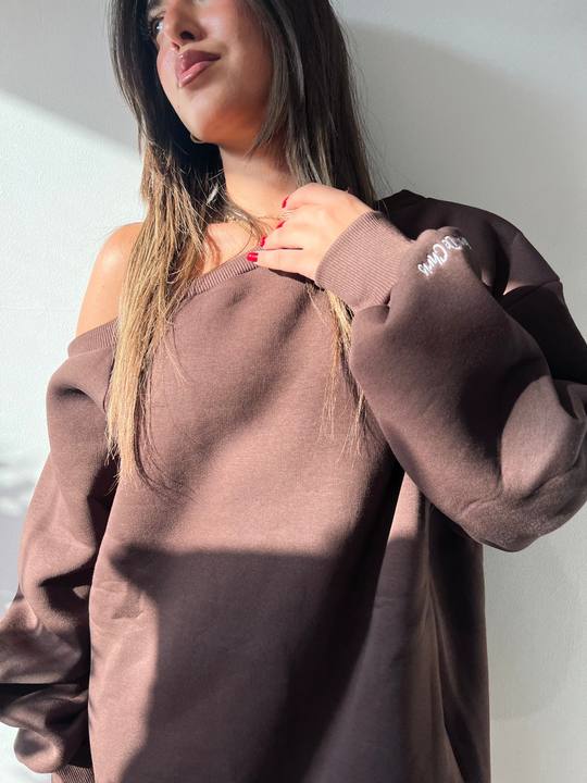 Kiss me  Off Shoulder in brown