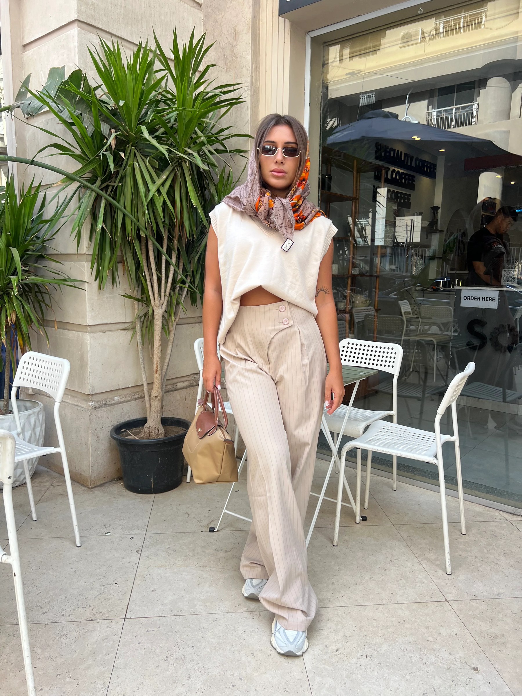 The prestige pants in light bejie
