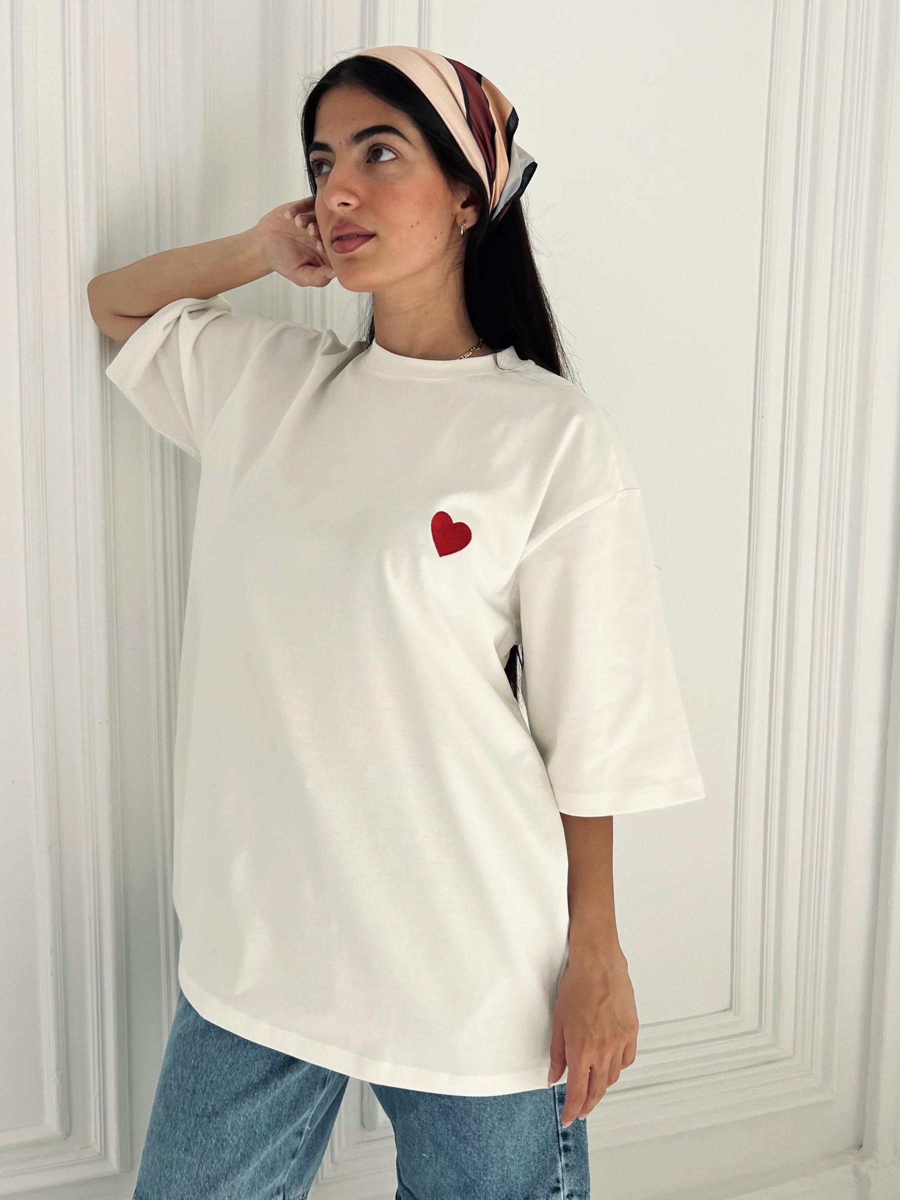 I Heart You White Oversized Heart T-shirt