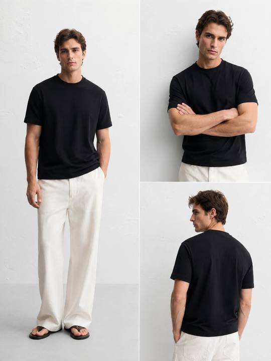 The Edge Black Tee
