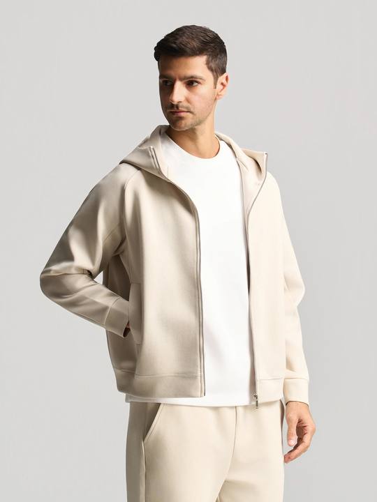 Beige Essential Hooded Jacket