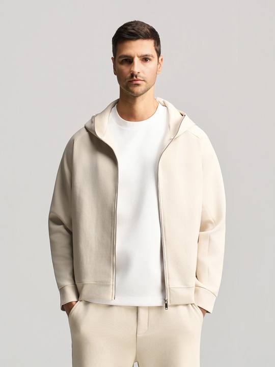 Beige Essential Hooded Jacket