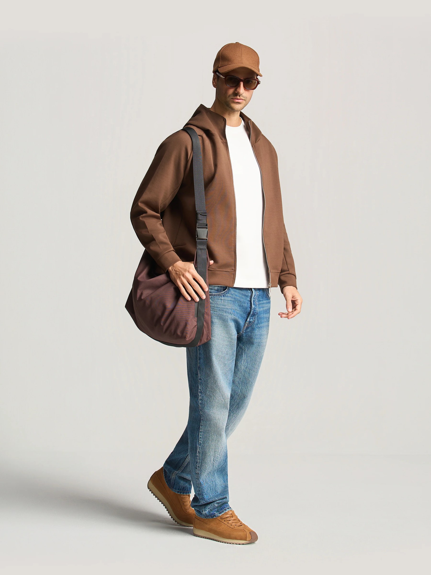 Brown Essential Hooded Jacket