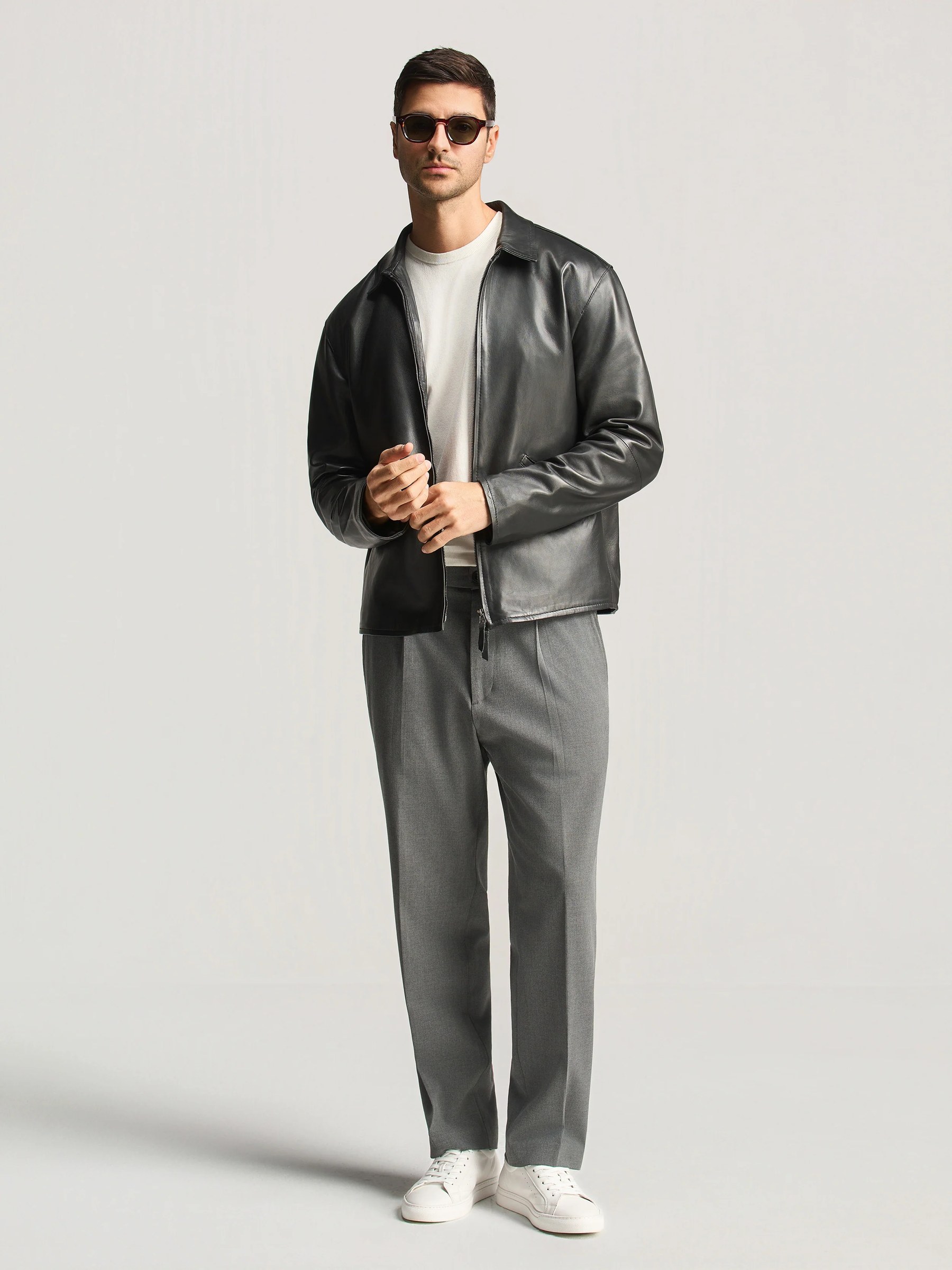 NAPPA LEATHER RELAXED FIT JACKET