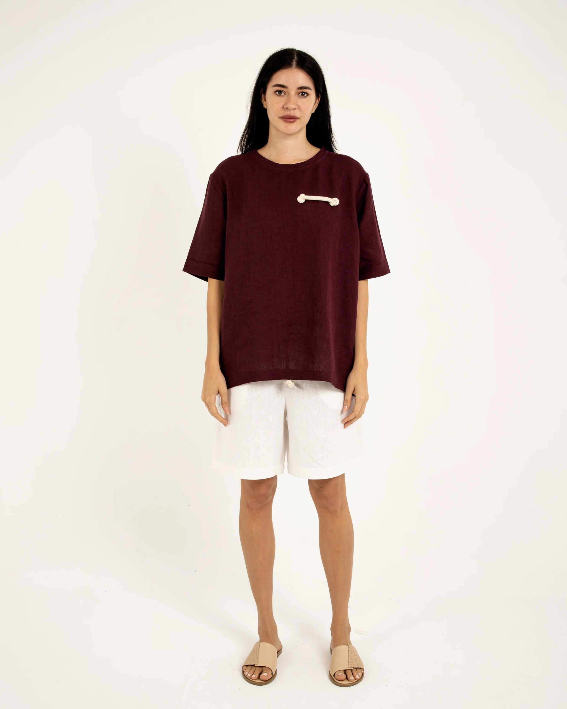 OVERSIZED LINEN T-SHIRT