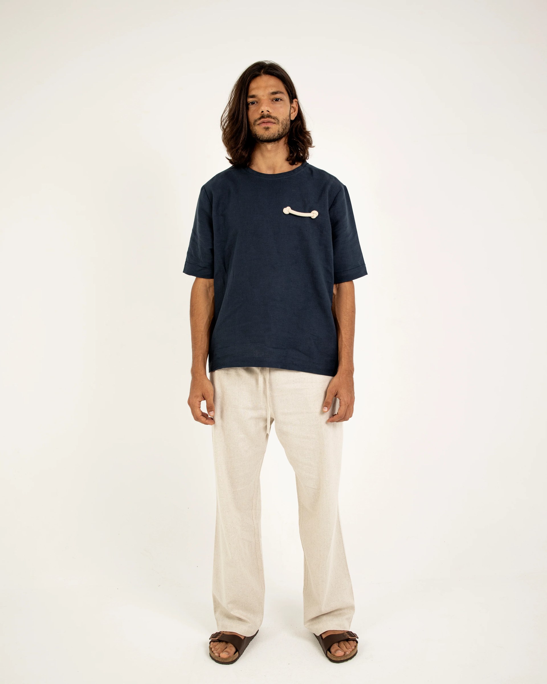 OVERSIZED LINEN T-SHIRT