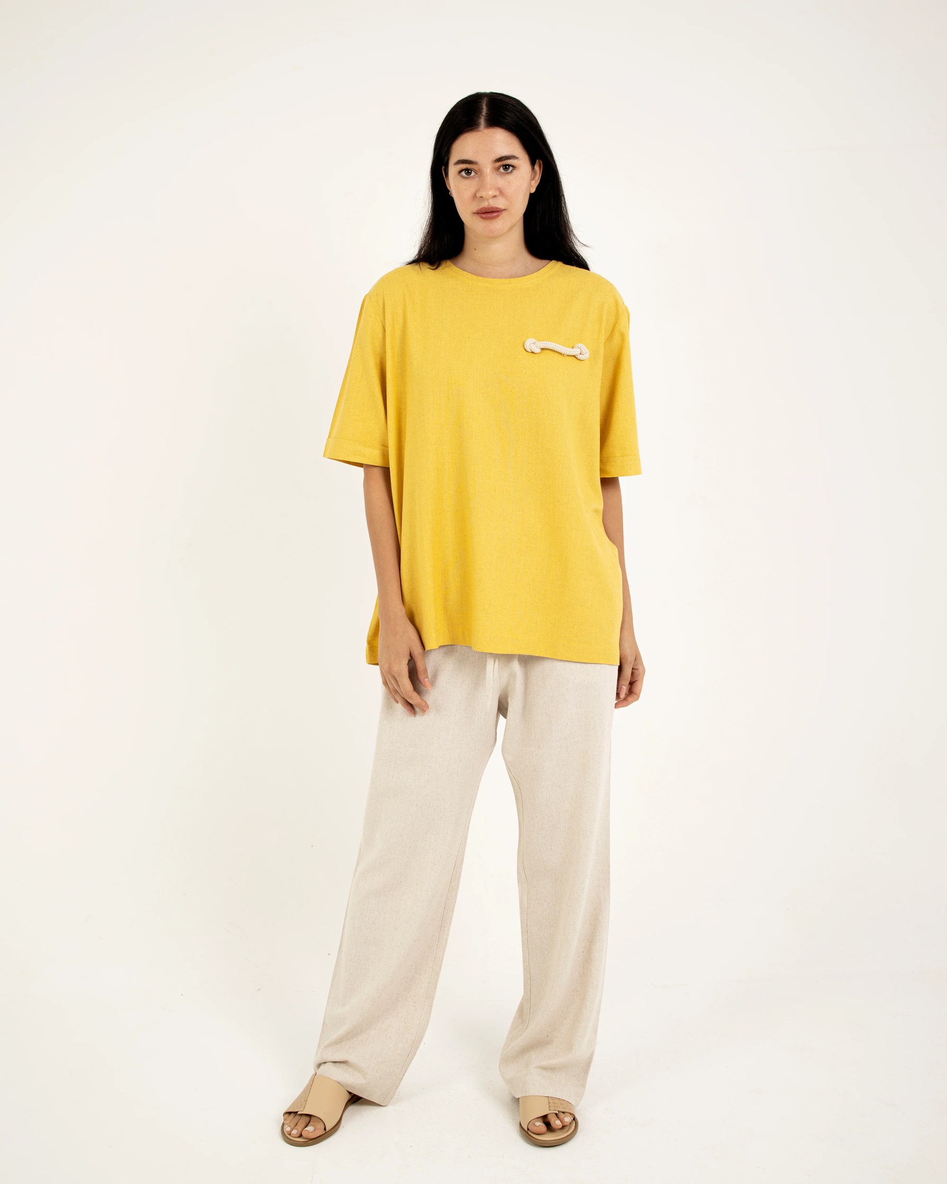 OVERSIZED LINEN T-SHIRT