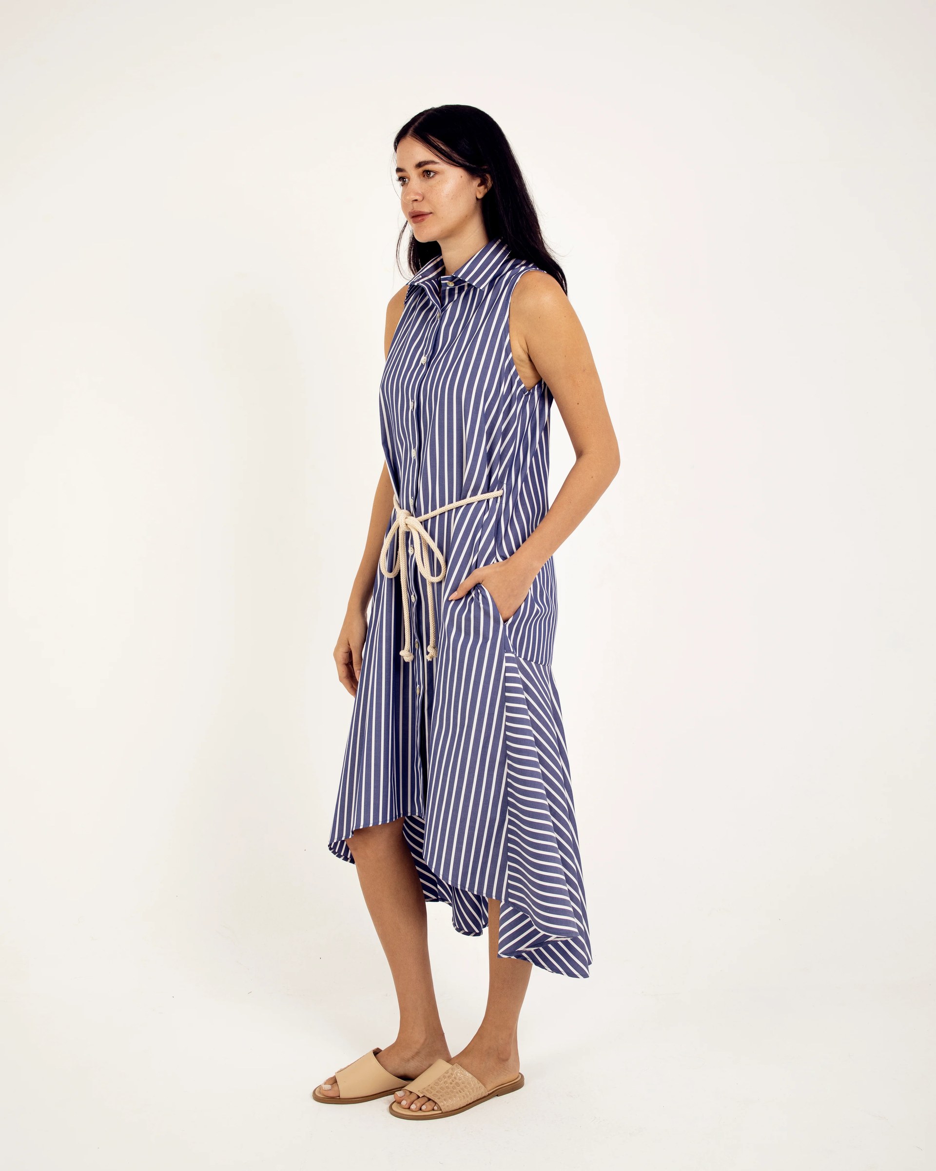 HIGH-LOW MIDI DRESS