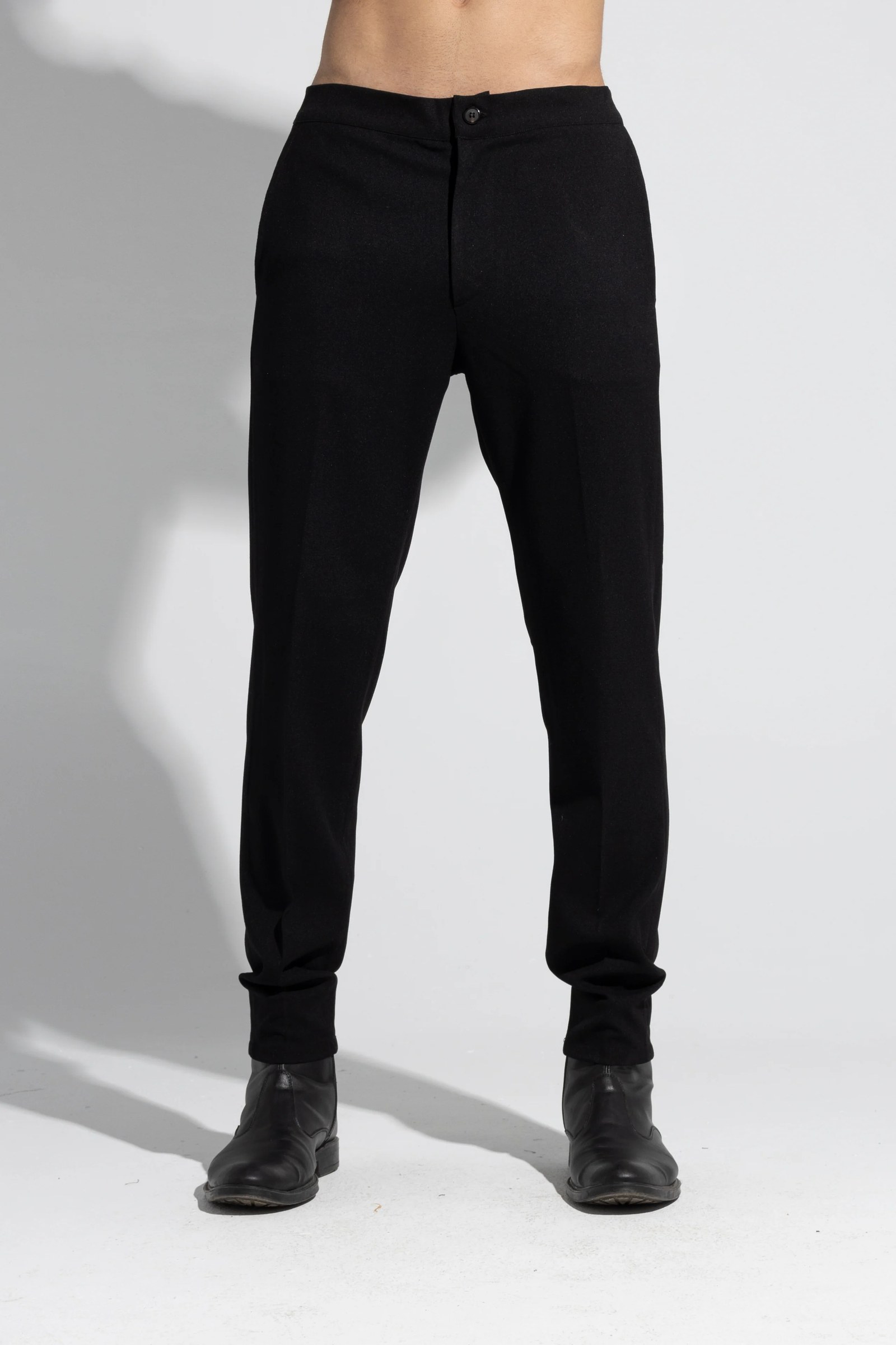 REGULAR-FIT WOOL PANTS