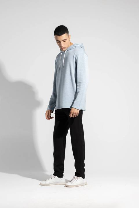 OVERSIZED-FIT WOOL KNIT HOODIE