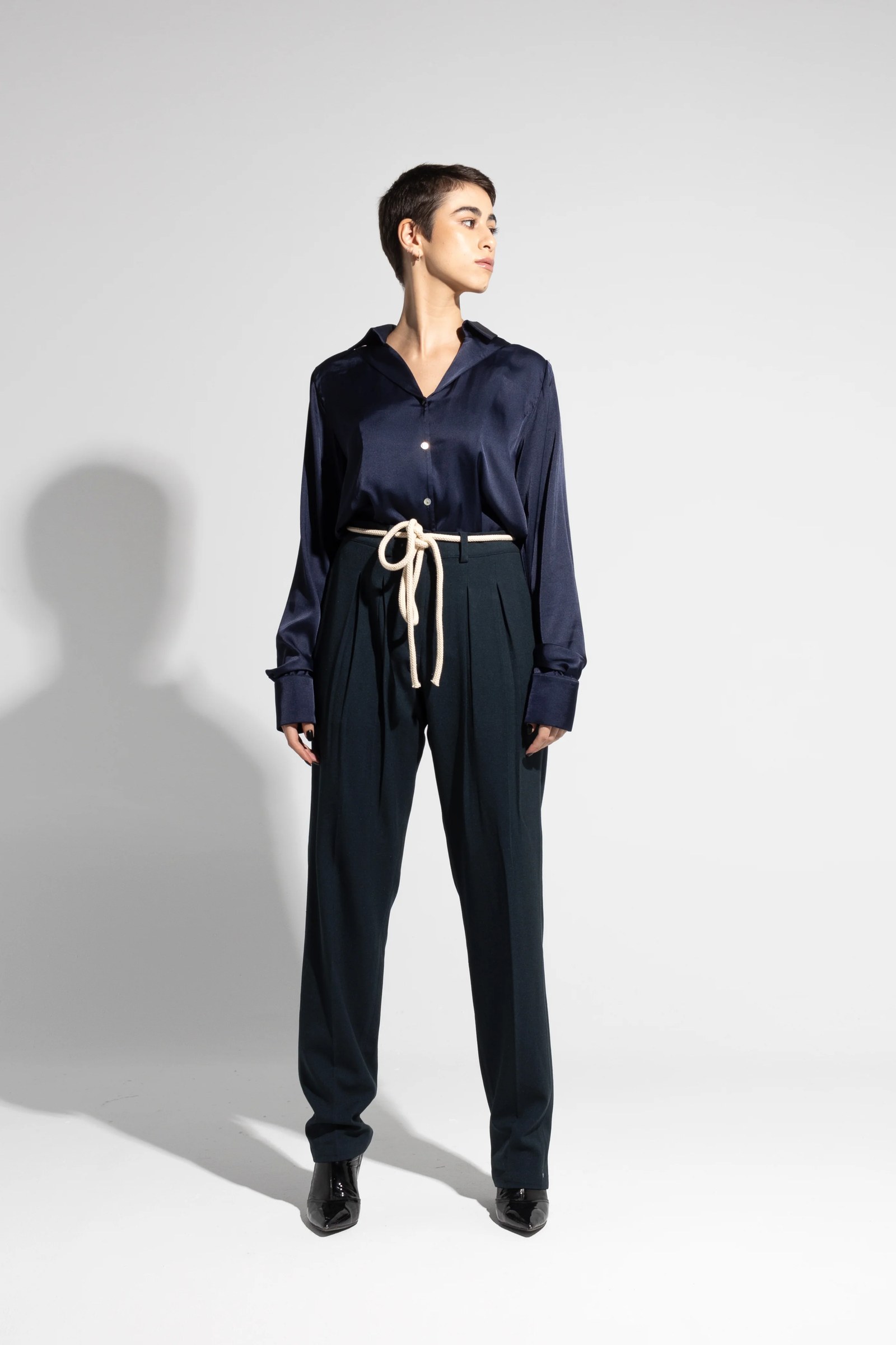 Collared Silk Shirt