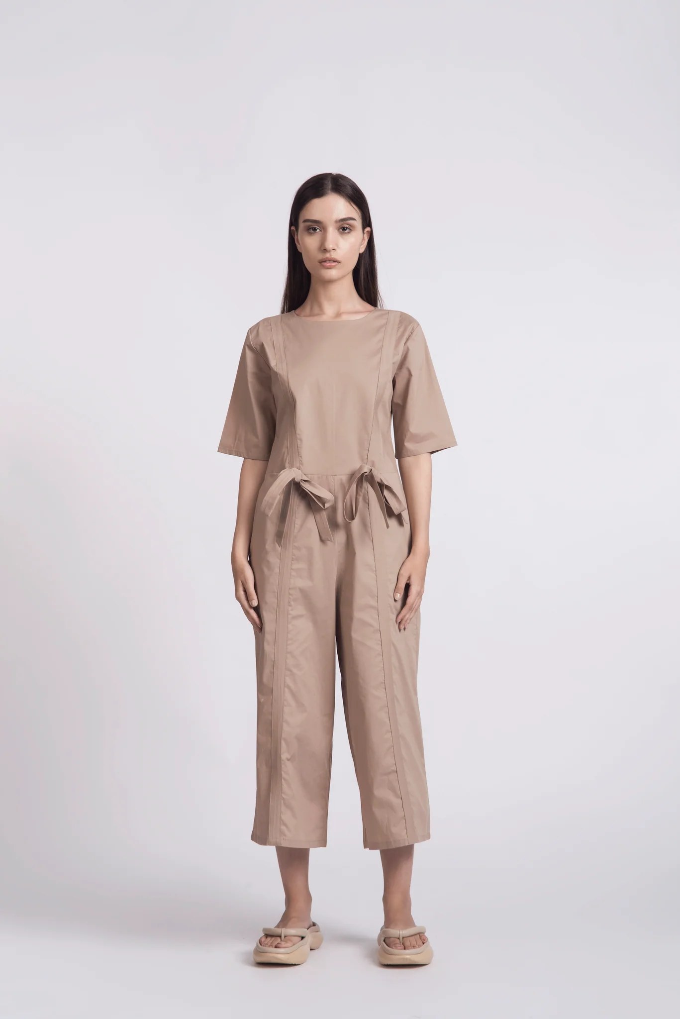 WIDE CROPPED LEG JUMPSUIT