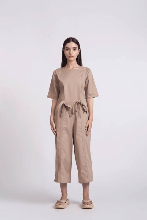 WIDE CROPPED LEG JUMPSUIT