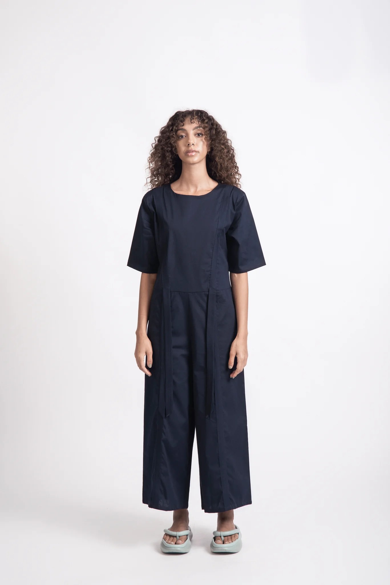 WIDE CROPPED LEG JUMPSUIT
