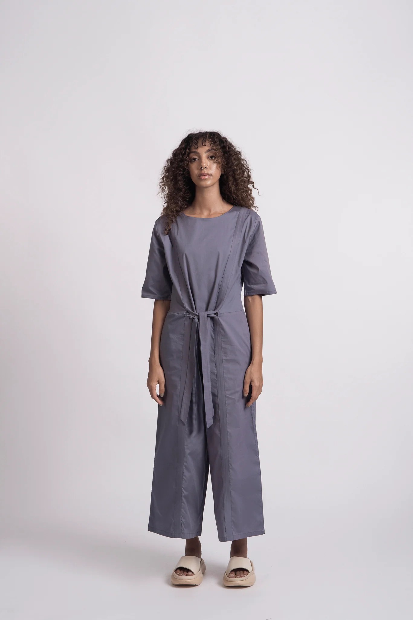 WIDE CROPPED LEG JUMPSUIT