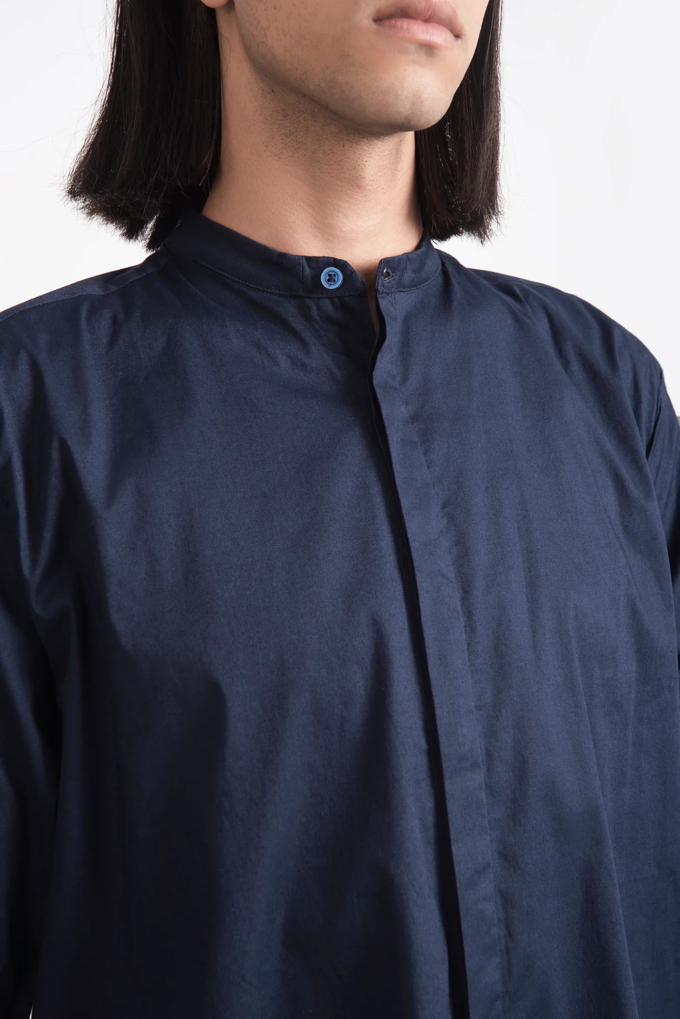 OVERSIZED GRANDAD COLLAR SHIRT