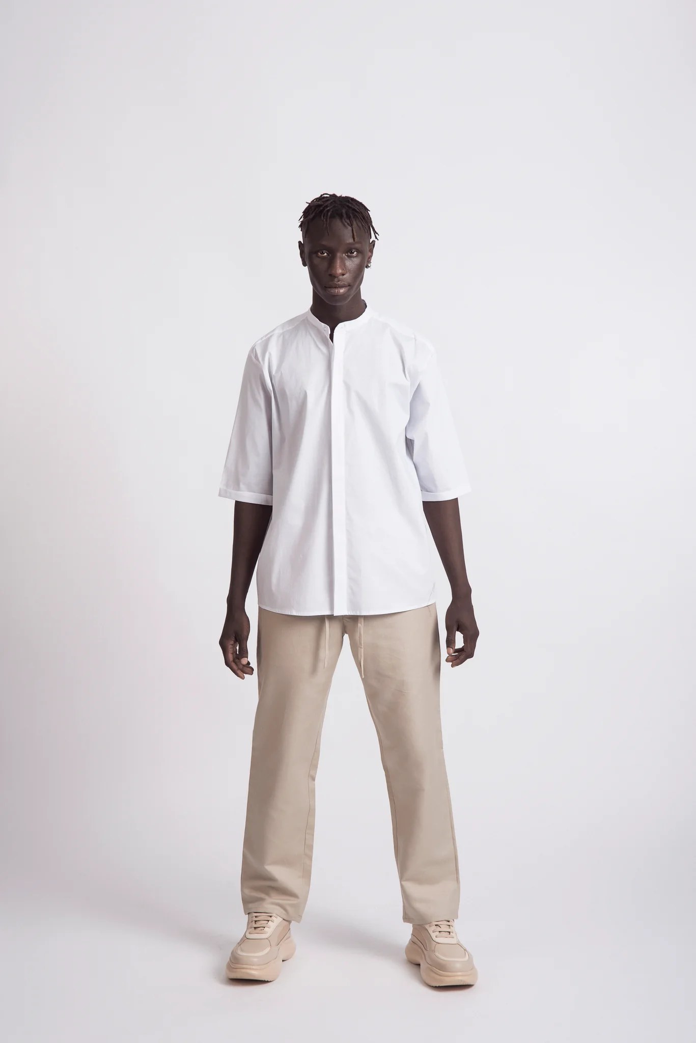 OVERSIZED GRANDAD COLLAR SHIRT