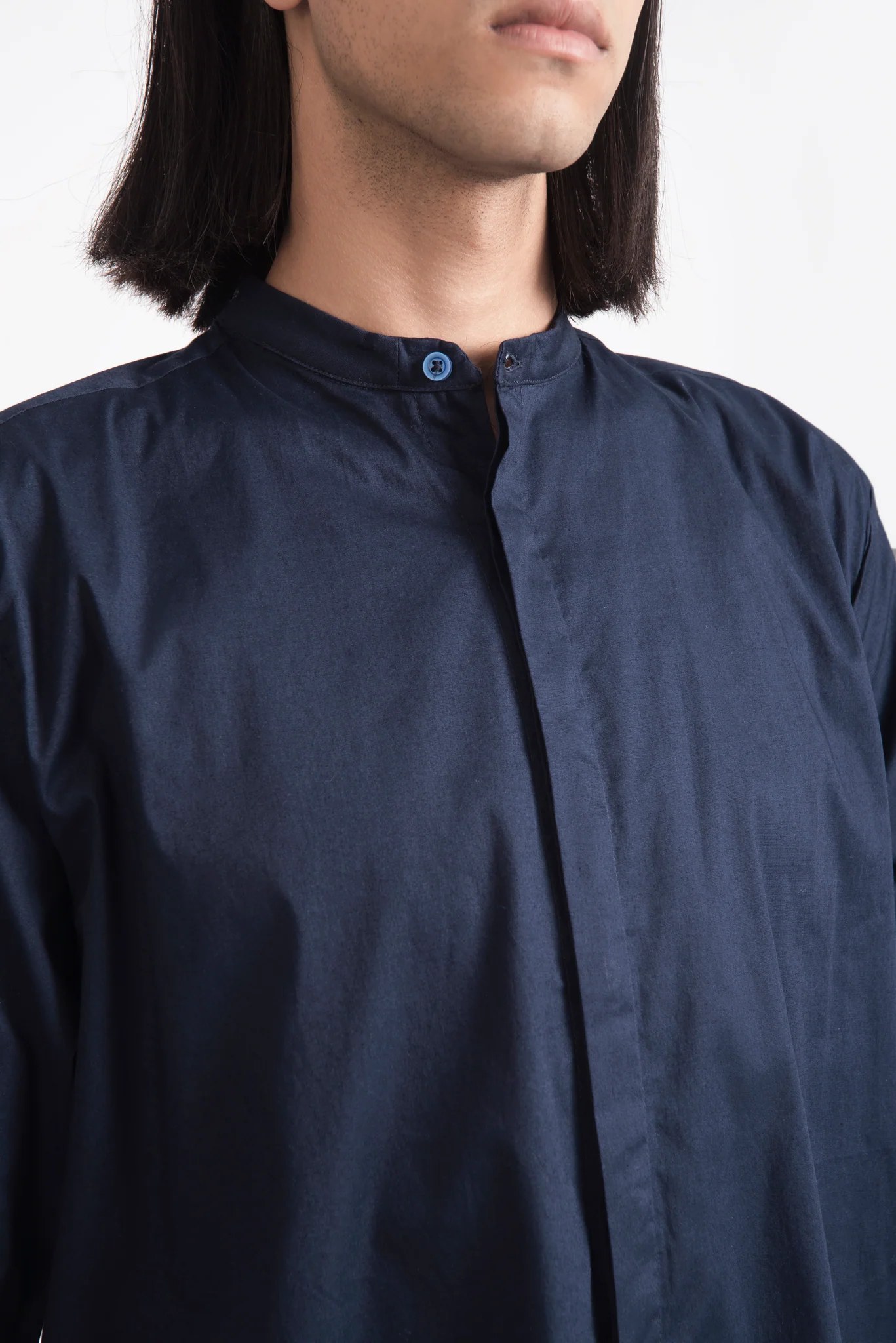 OVERSIZED GRANDAD COLLAR SHIRT